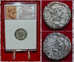 Ancient Roman Empire Coin TRAJAN Arabia With Camel Bosra Mint Drachm