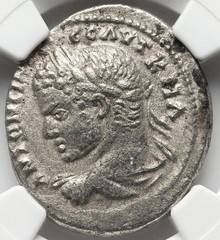 Caracalla 198-217 AD NGC ChVF HUGE Silver Tetradrachm, ANTIOCH Roman Empire Coin