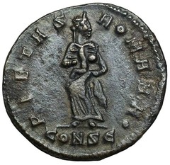 Wife of Constantius THEODORA Died Before 337 Æ4 CONSTANTINOPLE Pietas 337-40 AD