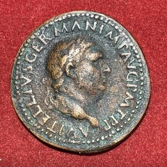 vitellius Ad69 Ae As “Paduan” After Giovani Cavino Rev Pax Augusti Scarce Piece