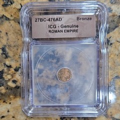 ICG Genuine Bronze Roman Empire Coin 27BC-476AD Certified #5299910238