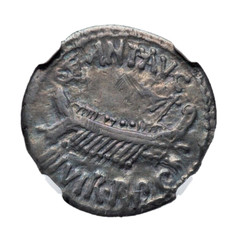 Marc Anthony, Roman Imperatorial AR Denarius, (43-30 BC) NGC Ch VF