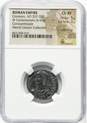 Constans BI Centenionalis AD 348–351 Constantinople FEL TEMP NGC Choice XF