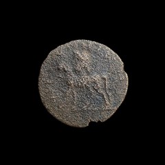 #p508# Rare Roman bronze Diassarion coin of Plautilla from 203-205 AD (Sikyon)