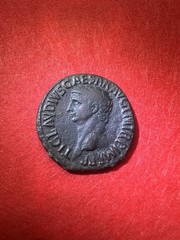 Ancient Roman AE As Claudius Caesar 41-54 AD Western Branch Mint *VERY RARE*