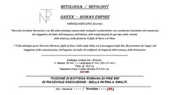 Greek-Roman Empire (Hermes-Mercurio) Medal Plaque