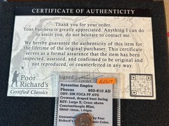 Bargain Basement Sale! Byzantine Emperor Phocas 602-610. Constantinople! BB617