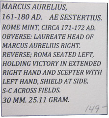 AE SESTERTIUS. MARCUS AURELIUS, 161-180 AD. ROME MINT. ROMA REVERSE.