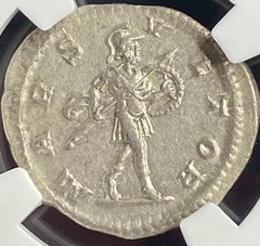 Emperor Severus Alexander 222-235 AD NGC Graded Ancient Silver Roman Denarius XF