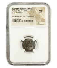 Roman AE Coin from Valens (AD 364-378) – Graded NGC (XF) Free Shipping!!!