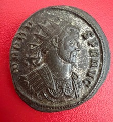Roman Antoninianus Coin Philip I Arab VIRTVS AVGG Horseback Spearing Enemy