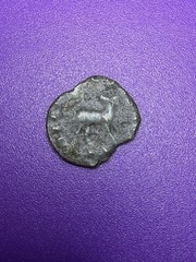 Ancient Roman Gallienus Zoo Series Coin DIANAE CONS AVG Deer Doe Reverse 1.9g