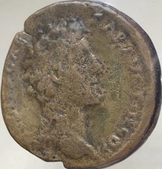 Large Sestertius Emperor Antoninus Pius Genuine Ancient Roman Coin 138-161AD