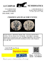 *Lucernae* Delmatius Follis GLORIA EXERCITVS / R✩S (7426) Rome 335-337 A.D.