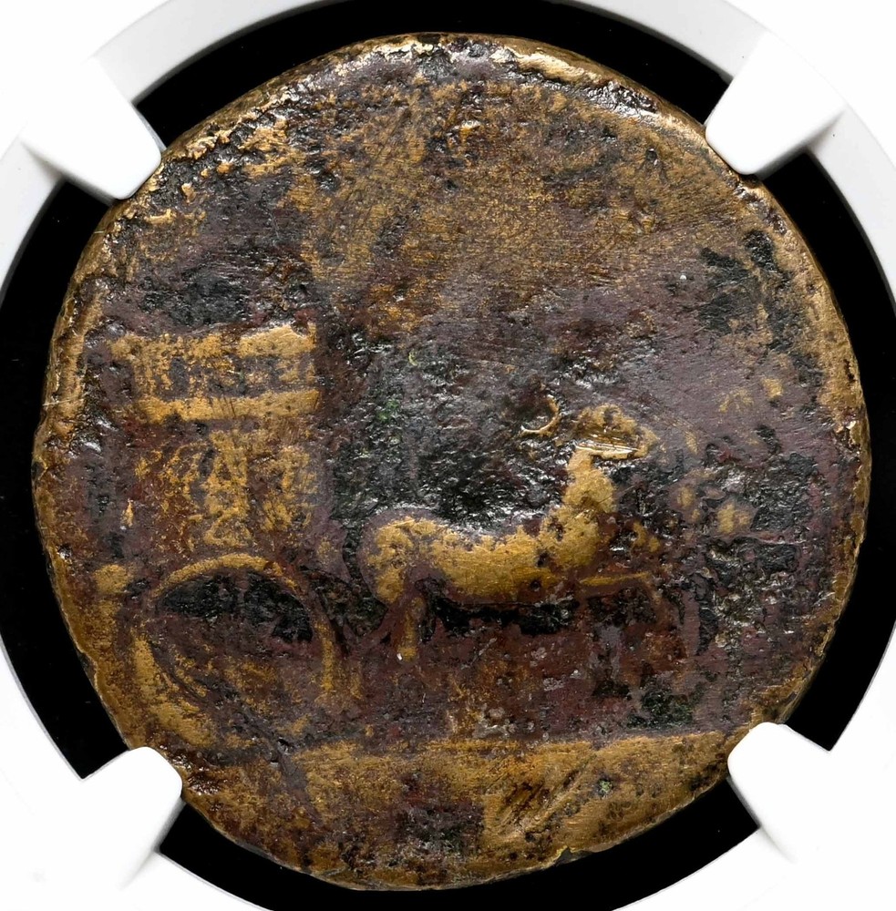 Livia, Wife of Augustus. AD 22-23. Æ Sestertius, under Tiberius, NGC G