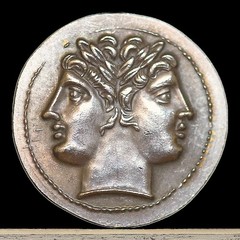 225-214 BC Ancient Roman Coin Janiform Head of the Dioscuri – Didrachm 24mm