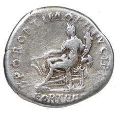 TRAJAN. Fortuna Redux with Cornucopia. FORT RED. Roman Empire Silver denarius