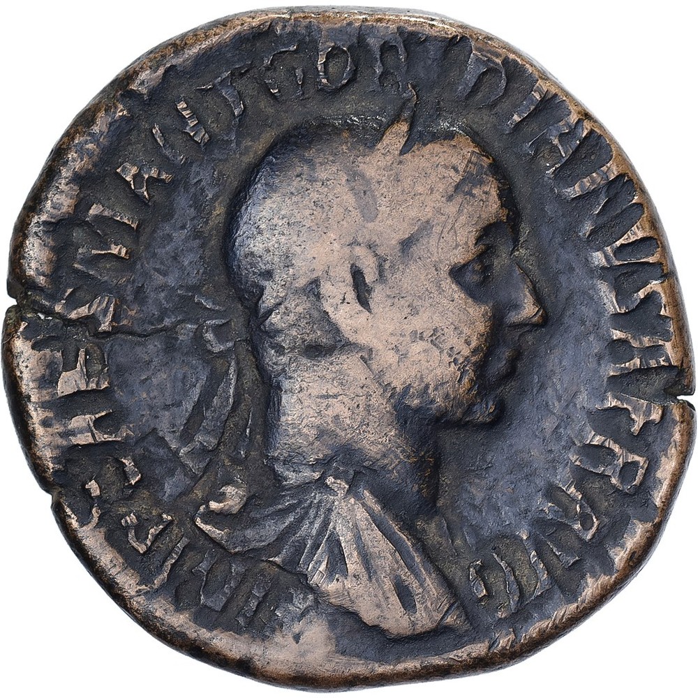 [#981345] Severus Alexander, Sestertius, 3rd century AD, Rome, Re-engraved, Bro,