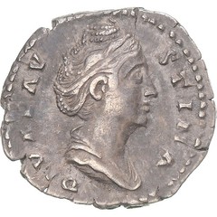 [#340016] Coin, Diva Faustina I, Denarius, 141, Rome, EF, Silver, RIC:382, A