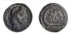 Constantius II AE Follis VOT XX MVLT XXX Heavy Flan Antioch SMANBI Roman Coin