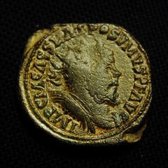 Æ Dupondius Emperor Postumus Rv LAETITIA AVG Prow 12.01 grs 26-7mm Trier AD 261