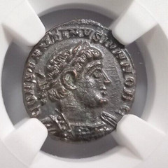 Constantine II Roman Empire BI Nummus AE3/4 NGC MS Ancient Epfig Hoard Pedigree