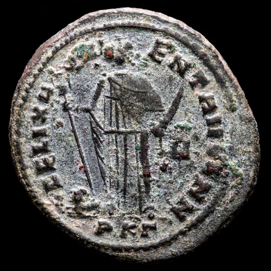 *Lucernae* Constantius I caesar follis FELIX ADVENT AVGG NN H PKΓ Carthage 298