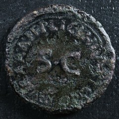 Augustus Sestertius -17 Rome RIC 345 LICINIVS STOLO Sesterce Auguste