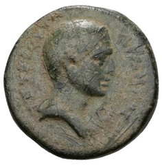 Roman Bronze Coin – Olba Cilicia 27 BC – 14 AD – Augustus – Triskeles