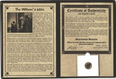 Widows Mite Biblical Coin Certified Authentic w/Deluxe Album Judean Prutah – HG