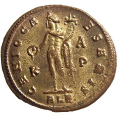 Maximinus II Silvered AE Follis from Alexandria