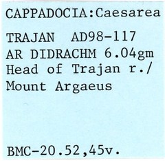 Cappadocia Caesarea Trajan AD 98-117 AR Didrachm NGC F