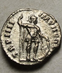 Genuine ancient Roman Silver coin denarius Lucius Verus 161 AD MARS SPEAR SHIELD