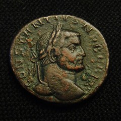 Follis Emperor Constantius Rv GENIO POPVLI ROMANI 9.44 grams 24-7mm Lyon AD 298