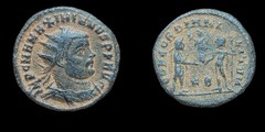 Roman Ancient Maximianus AE Post-Reform Radiate Fraction of Cyzicus. AD 285-308