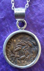 Pontius Pilate Genuine Ancient Jewish Roman Jesus Time Coin 925 Silver Necklace