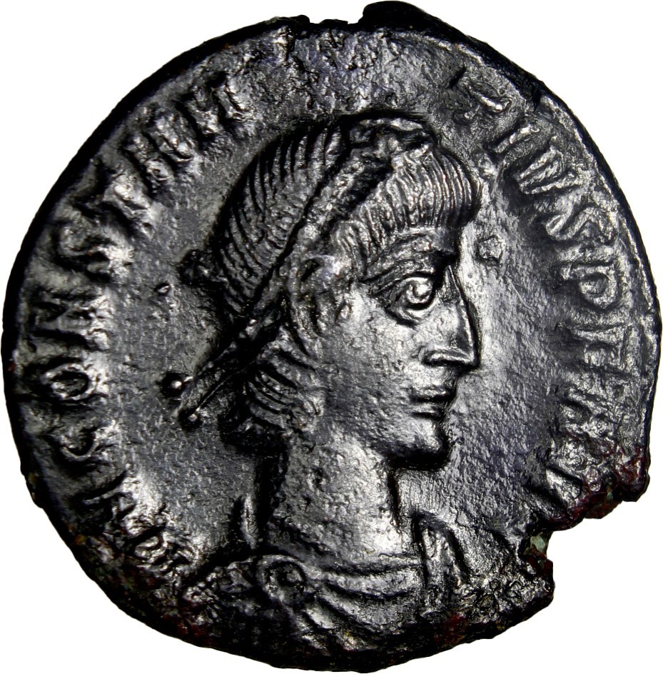 Constantius Gallus Caesar Half Centenionalis Cyzicus SMKB Fallen Horseman EF