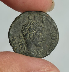 Caracalla (AD 198-217) AE Limes Denarius; Danube Military Mint ver of RIC 16b 2g