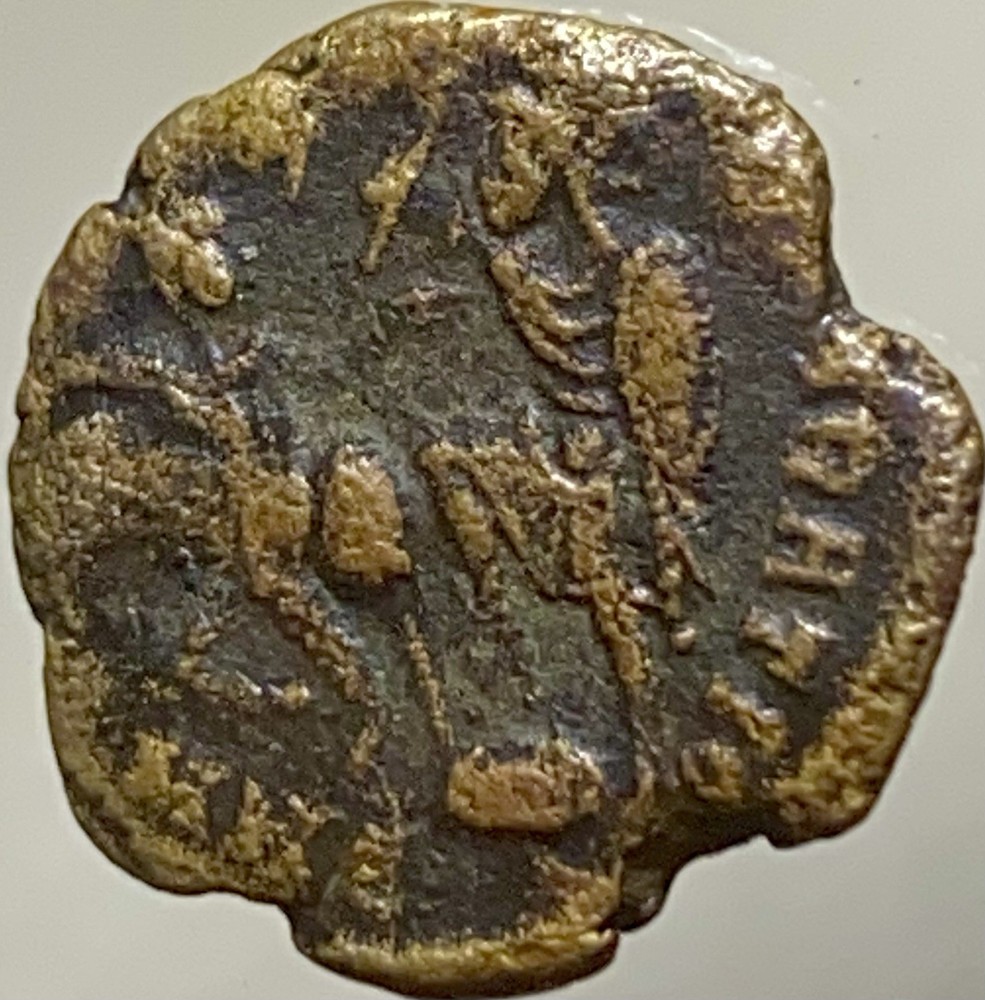 Ancient Roman Coin Battle Scene 351-354AD Emperor Constantius II Fel Temp Repara