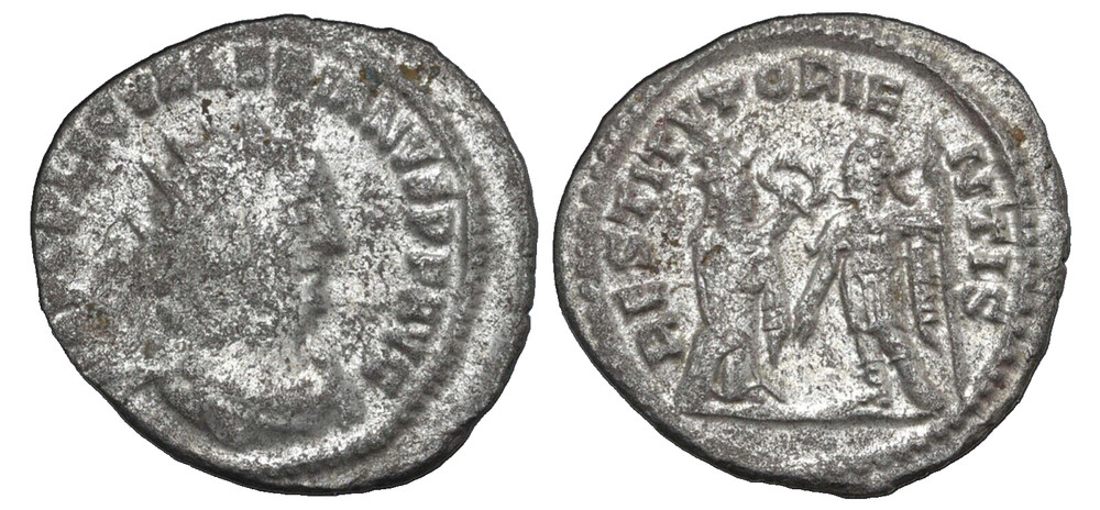 Ancient Roman Empire Coin, Valerian I BI Antoninianus/Double Denarius