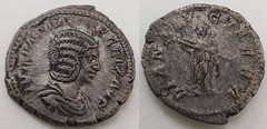 Ancient Roman Empress Julia Domna Silver Denarius Diana Lucifera AD 211-217