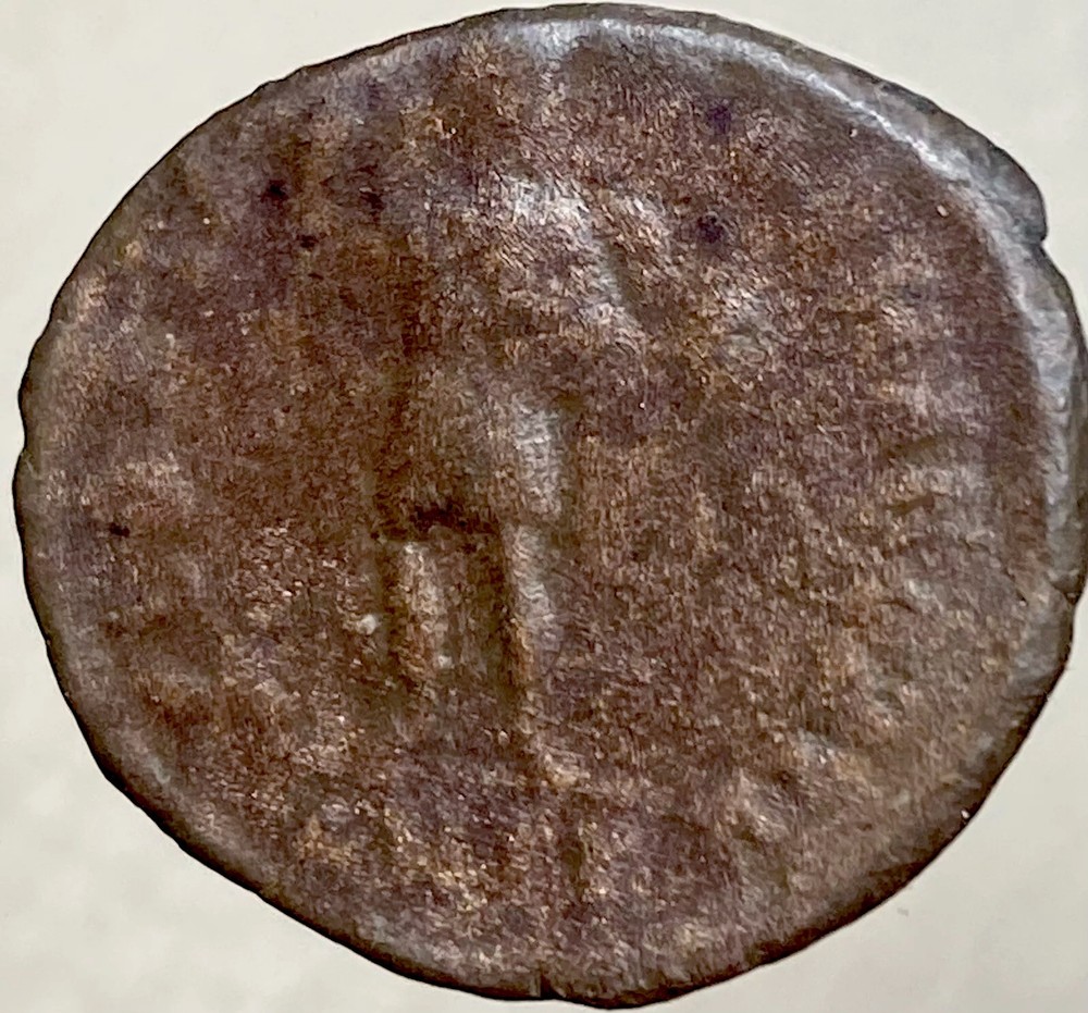 Ancient Roman Coin 392-395 AD Emperor Theodosius Holding Globe Gloria Romanorum