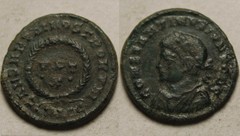 Constantine II Rare Rome mint mark genuine ancient Roman coin Laurel wreath