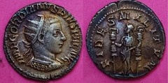 Gordian III (225-244 AD), AR Antoninianus, Antioch, Military, 4.1 gr, 21mm, XF