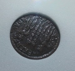 Constantine II Caesar Roman Coin MS-62 NNC Nummus Thessalonica RIC 184 Bronze