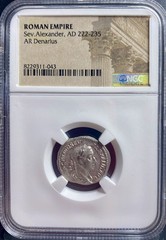 NGC Emperor Severus Alexander 222-235 AD Ancient Silver Roman Denarius Genuine