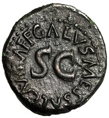 Augustus Quadrans “Altar, SC” Apronius, Galus, Messalla, Sisenna Moneyers