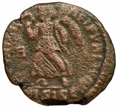 AUTHENTIC VALENS ROMAN COIN VICTORY – F CONDITION – AE 18mm 2GR