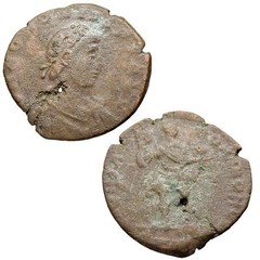 *Lucernae* Honorius Maiorina GLORIA ROMANORVM. — 392-395