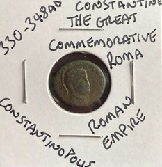 330AD Constantine Roma Ancient Roman Coin Victory Prow Constantinopolis Commem